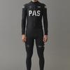 PAS Black Fleece Cycling Jersey and Long-Sleeved Bib Trousers for Road and Mountain Biking
