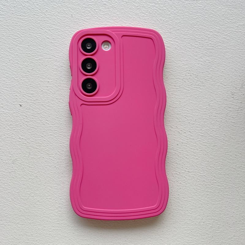 Волнистая рамка сплошной цвет для Samsung S25 Ultra S24 S23 A54 A73 A33 5G Galaxy A71 A52 S22 S21 FE A34 5G TPU противоударный чехол с браслетом