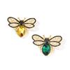 Little Bee Brooch Temperament Retro Brooch Female High-End Green Crystal Brooch Accessories Anti-Light Pins