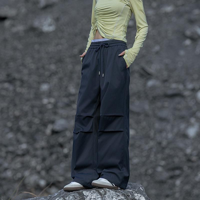 Jack Outdoor Hiking Pants: Unisex Pleated Color Block Casual Long Pants for Camping & Adventure.