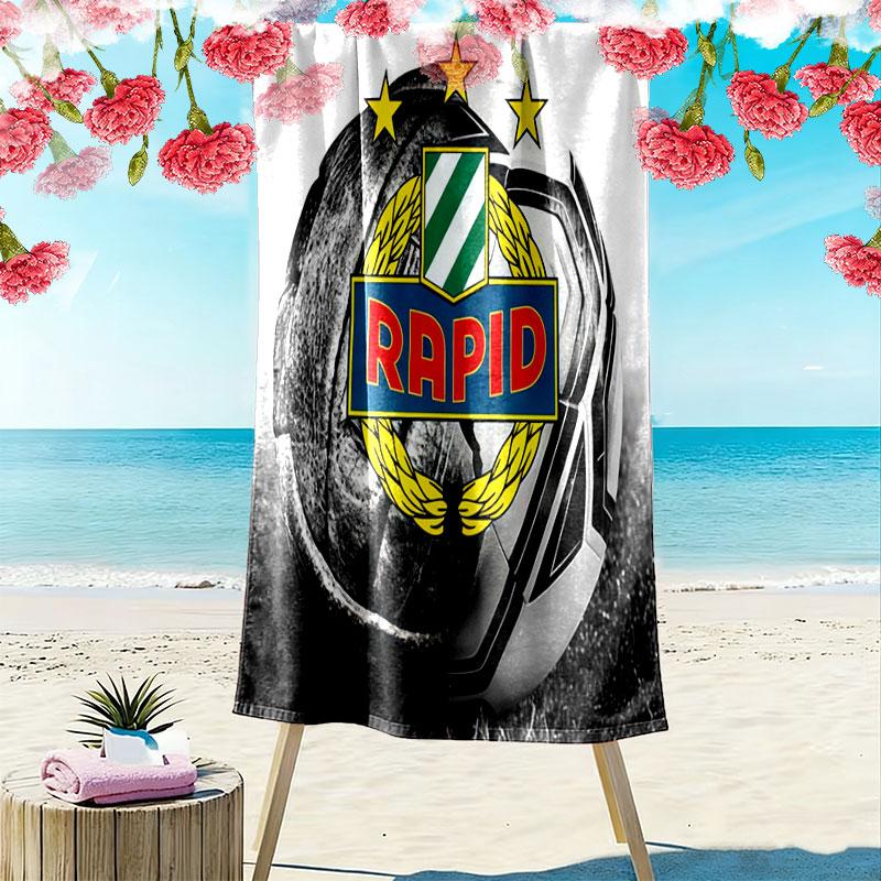 Rapid Vienna team Print Beach Towel, Large Soft Quick Dry Towel for Beach Camping Swimming