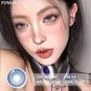 FUNSACHY2pcs Brown Colored Contacts Lenses with Myopia 0~-8.00 Degree Yearly Beauty Cosmetic Makeup Pupils 14.5mm Blue Eye Lens