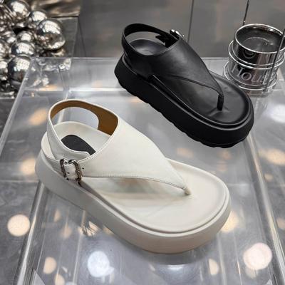 Мода 2025 Лето Новые Пустяковые Платформенные Босоножки с Открытым Носком Повседневные Босоножки с Перемычкой для Женщин