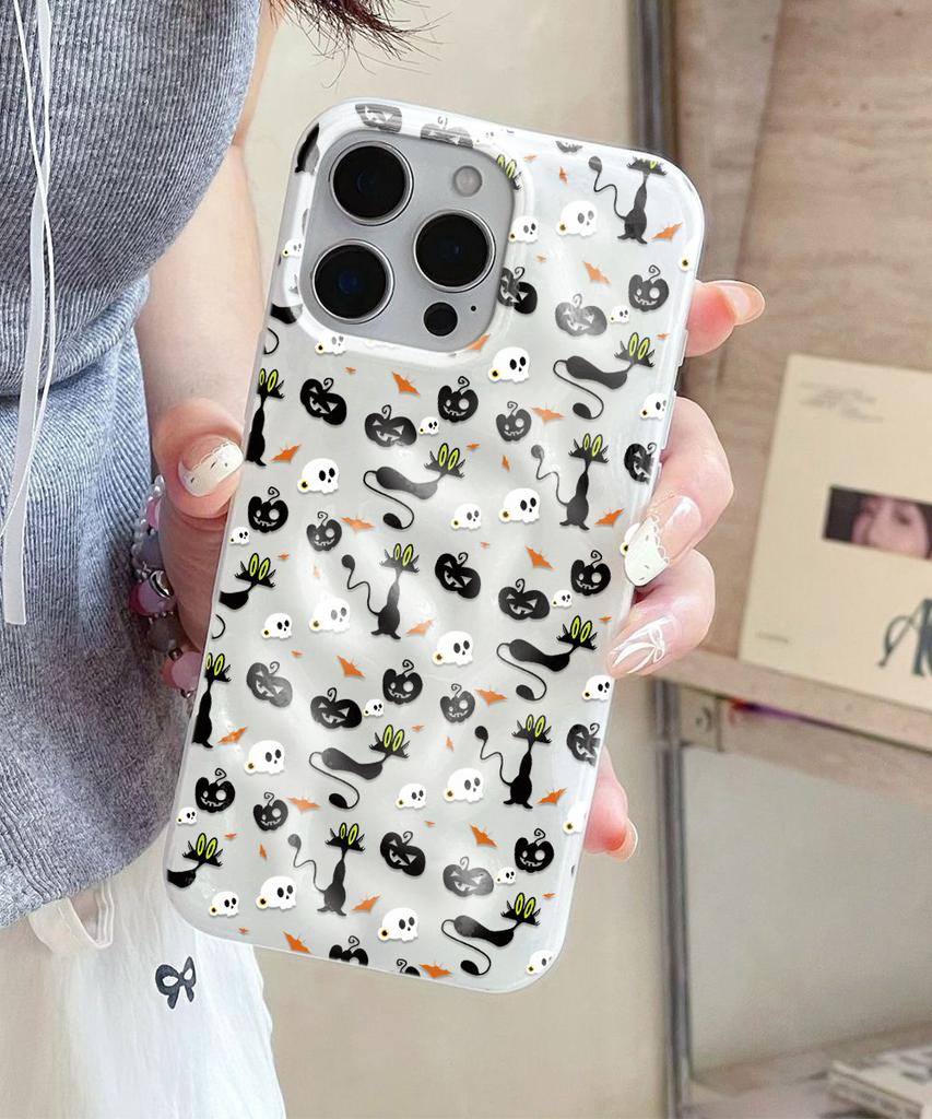 Чехол для Apple iPhone 17 11 15 Pro Max 14 Plus 13 12 16 Ударопрочный Защитный Чехол Силиконовый Funda Чехол для Телефона Хэллоуин Мультяшный