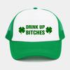 Green Velvet Clover Shamrock Hat Breathable Sun Hat Casual Peaked Cap  St. Patricks Day