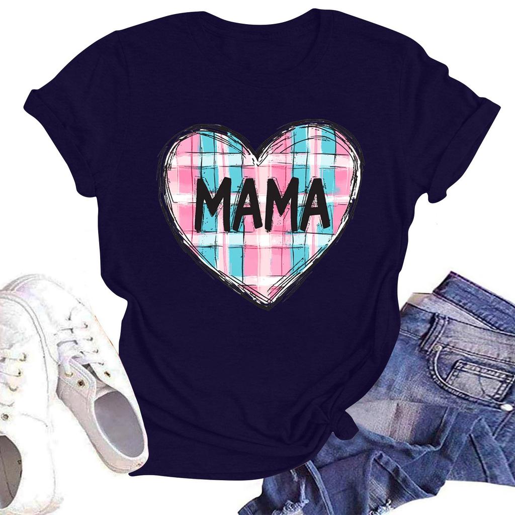 Женская повседневная футболка с круглым вырезом и короткими рукавами с принтом