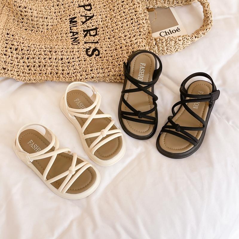Girls Chic Sandals Summer Brand Children Beach Shoes Princess Sweet Gladiator Sandals Open Toes Elegant Temperament