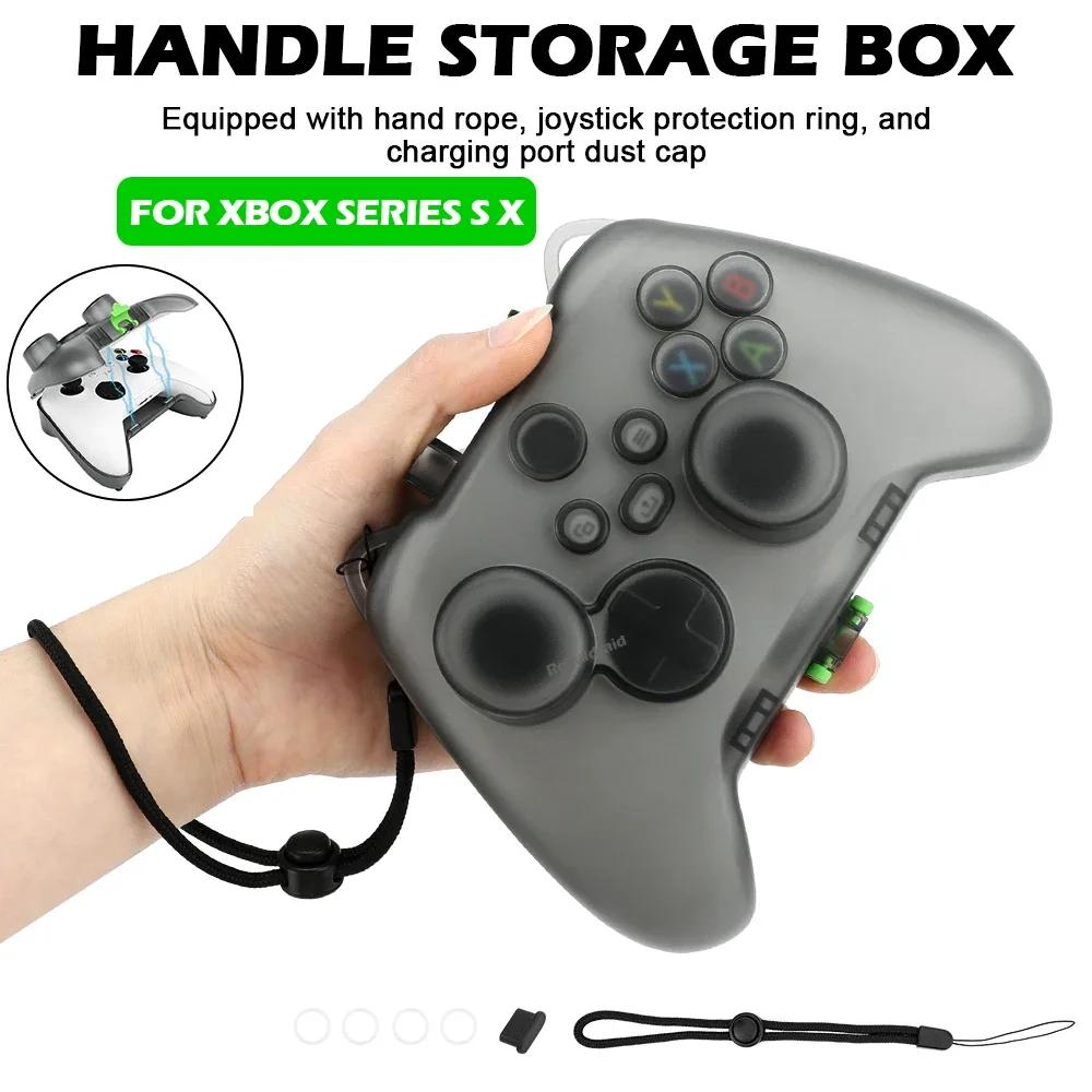 Кристально прозрачный защитный чехол для контроллера Xbox Series S/X с ручкой для хранения и портом для зарядки, прозрачная оболочка для геймпада