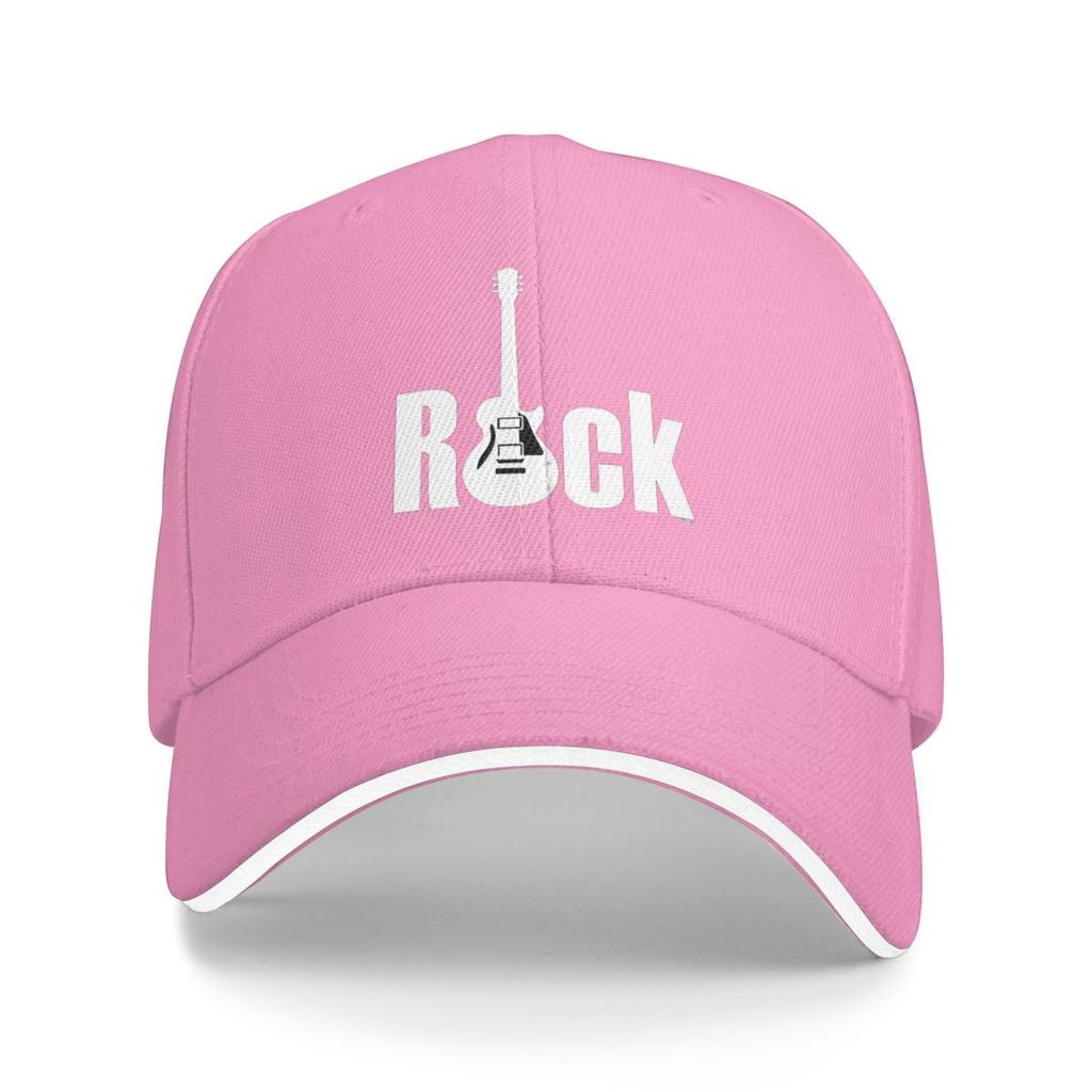 Бейсболка Snapback с логотипом Rock и гитарой, дышащая, повседневная, для улицы, унисекс