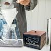 Держатели для кофейных фильтров для столешницы Деревянный деревенский фермерский держатель для кофейных фильтров с крышкой Квадратный контейнер для кофейных фильтров для