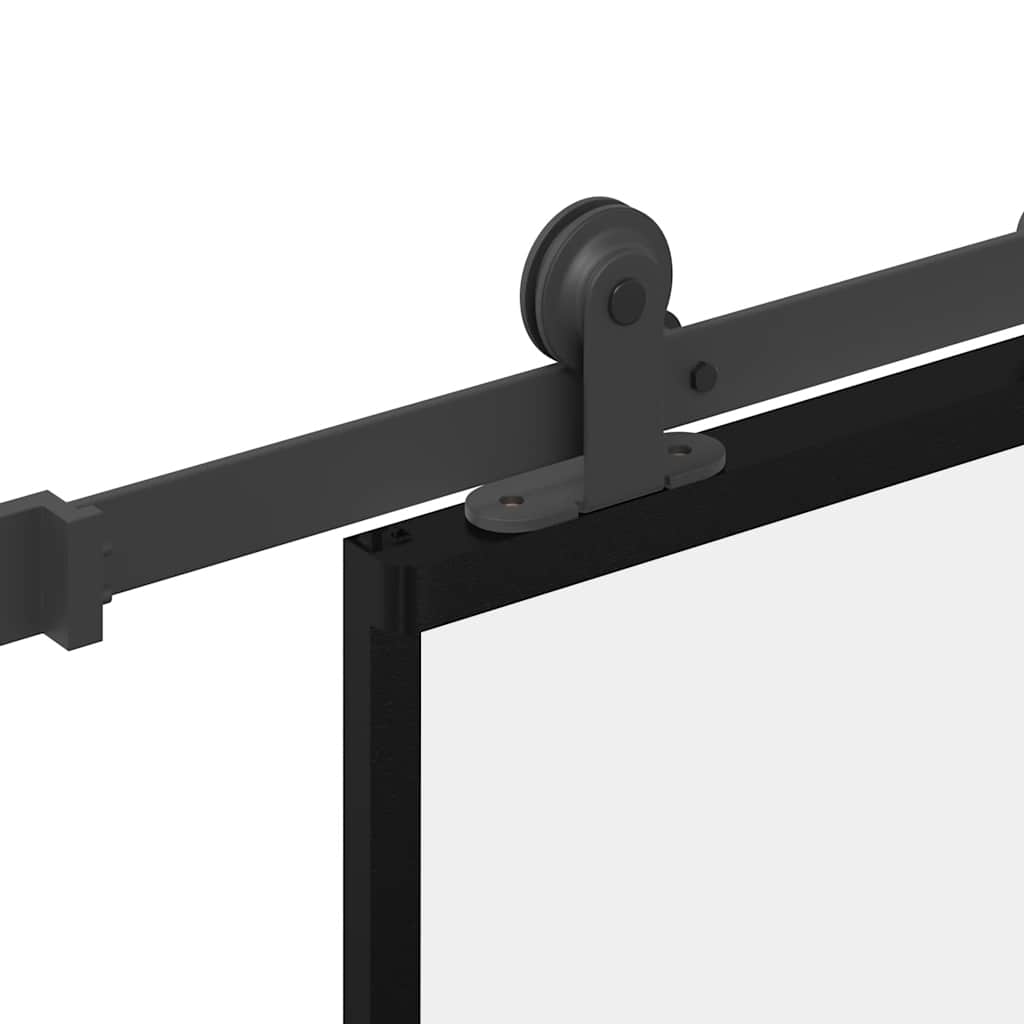 Vidaxl Drzwi Przesuwne Z Osprzętem, Szkło Esg I Aluminium, 76X205 Cm