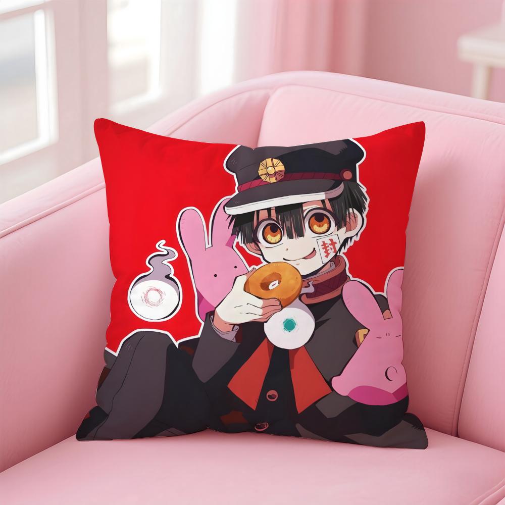 anime fantasy JJibaku SShounen HHanako Cushion Cover Pillow Case Soft Friendly Fabric Concealed Zipper