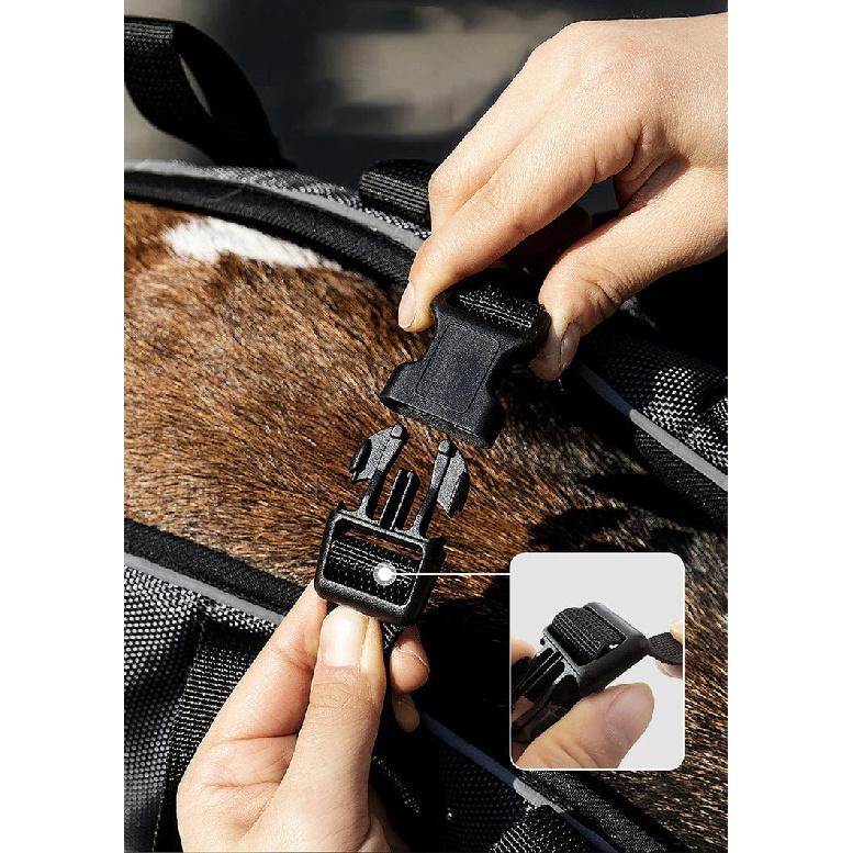 New Dog Backpack for Outdoor Use, Double Shoulder Strap Portable Horizontal Pet Backpack with Auxiliary Straps, Pet Carrier for