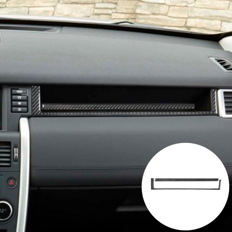 Car Air Conditioning Vent Armrest Cup Holder Stop Panel For Land Rover Discovery Sport 2015- Carbon Fiber Sticker