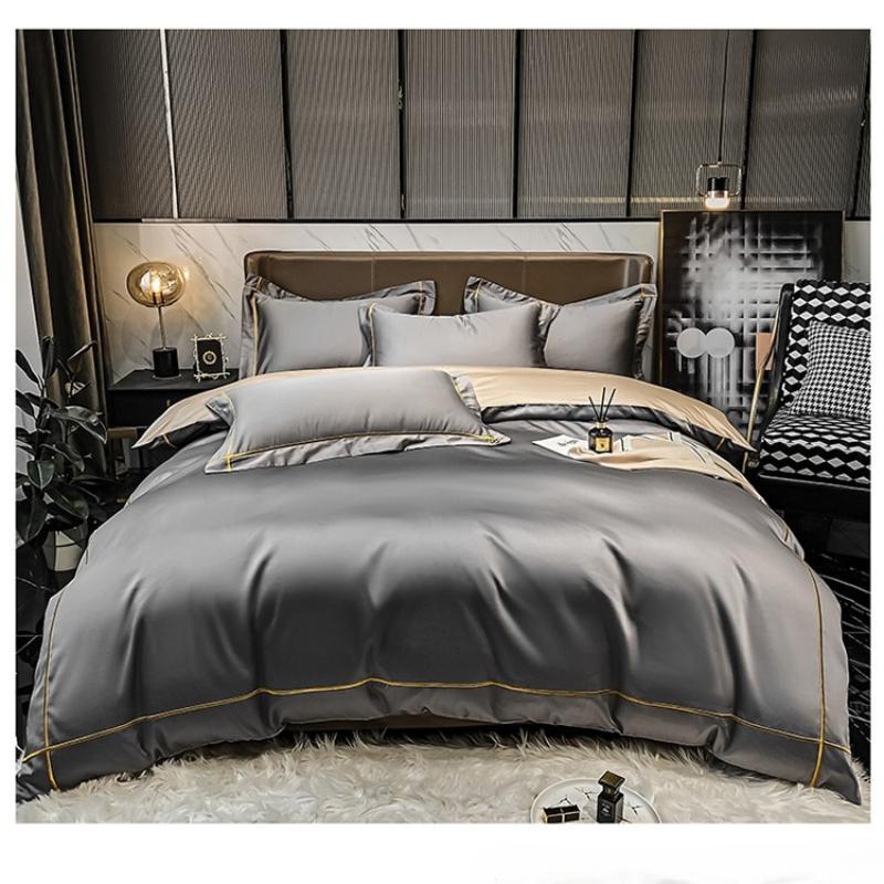 60 Thread Count Bedding Set of Four Pieces Cotton Light Luxury Cotton Quilt Cover Nantong Bedding Linen Bed Sheet Fitted Sheet