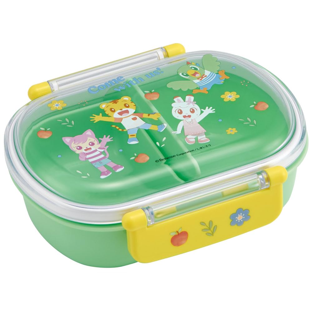 Skater Bento 360ml Fluffy Made in Single Dishwasher and Microwave Shimajiro for Boys and Children's Box, Capacity, Lid, Japan, Tier, Safe, 23, Girls,