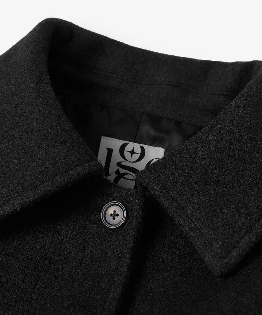 EUGGEN Cashmere Balmacaan Robe Coat_Black
