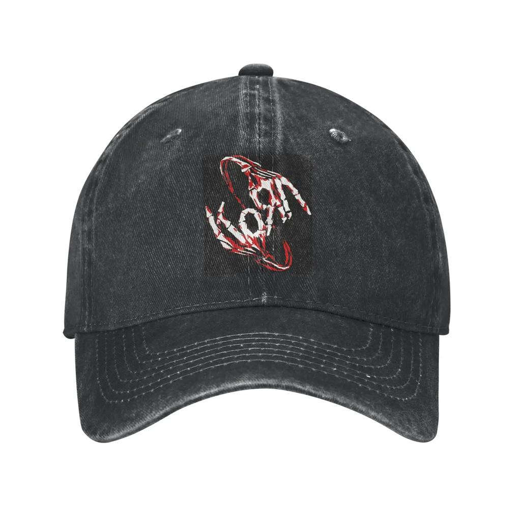 Korn Rock Band Logo Washed Denim Cap Casual Baseball Caps Adjustable Hat Summer Unisex Baseball Hats