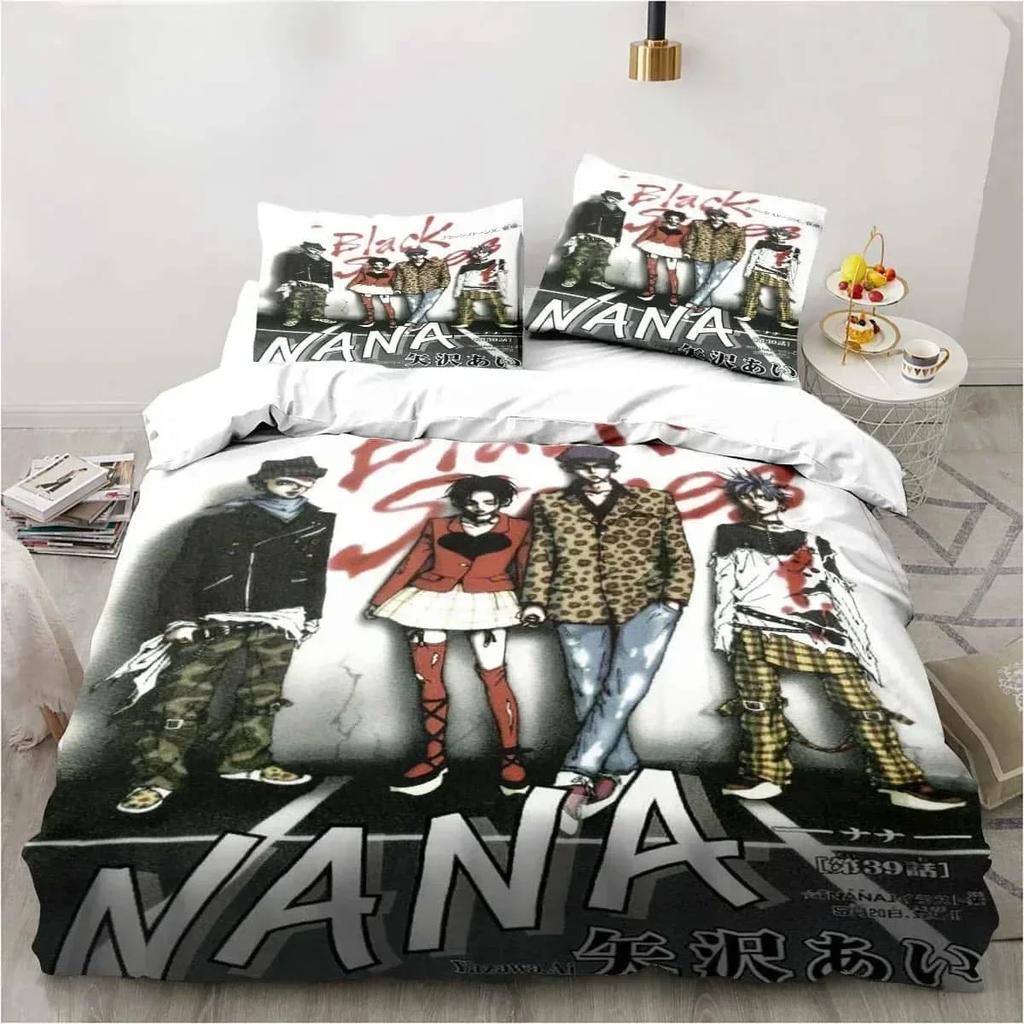 3D Принт Мультфильмы Черный Камень NANA Манга Постельный Комплект С Принтом Наволочка Пододеяльник Мягкий Размер Квин Кинг Постельные Принадлежности Дом