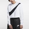 Nike Sportswear Swoosh Fleece Crew Sweatshirt Unisex Tops White BV3934-100