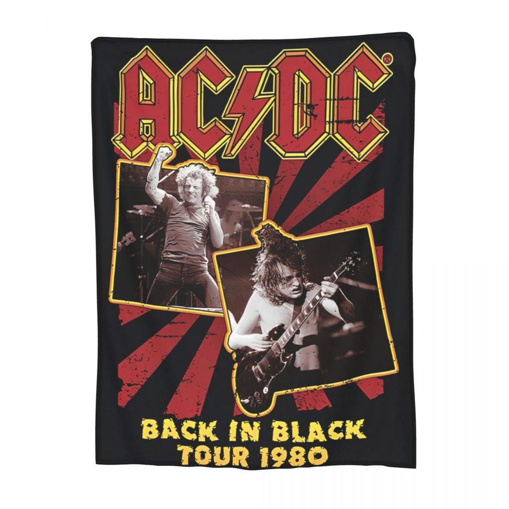 AC DC Music Band Пледы бархатный текстильный декор портативные супер теплые пледы для постельного белья офисный ковер часть