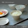 Yamaka Shoten Dining Dinnerware Stylish Bowls and Plates for Single or Two Microwave and Dishwasher Mino Made in White and "Natural HYGGE" 10-Piece