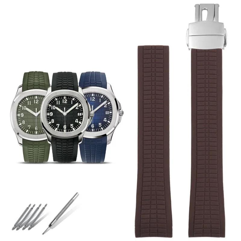 Силиконовый ремешок для часов PP Patek Philippe Grenade AQUANAUT Серии 5167A/5168G Аксессуары для ремешка 21 мм