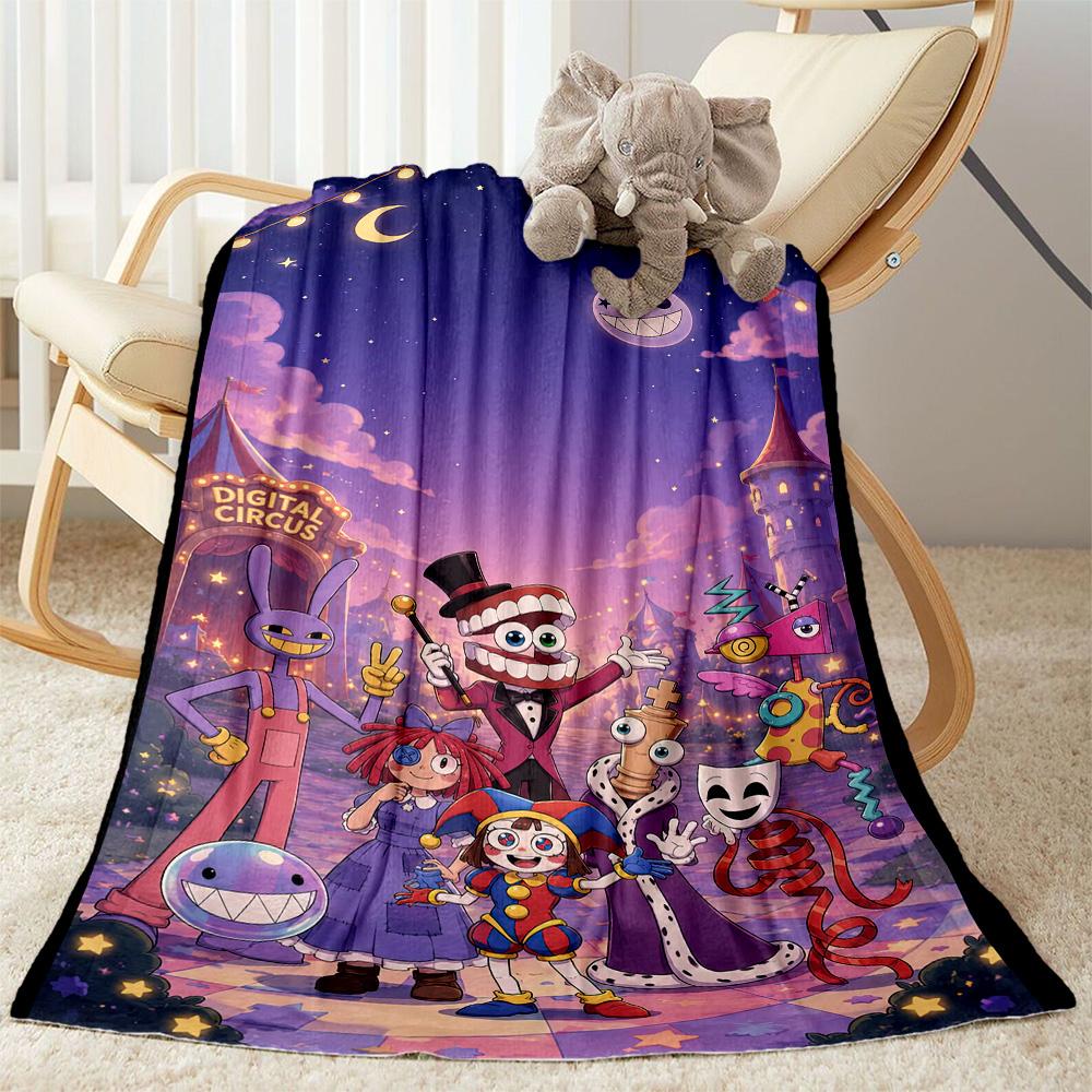 Digital Circus Blanket Soft Warm Cozy Great for Office Chair Picnics Couch Four Seasons Universal Modern Style Best Holiday Gift for Friends Family