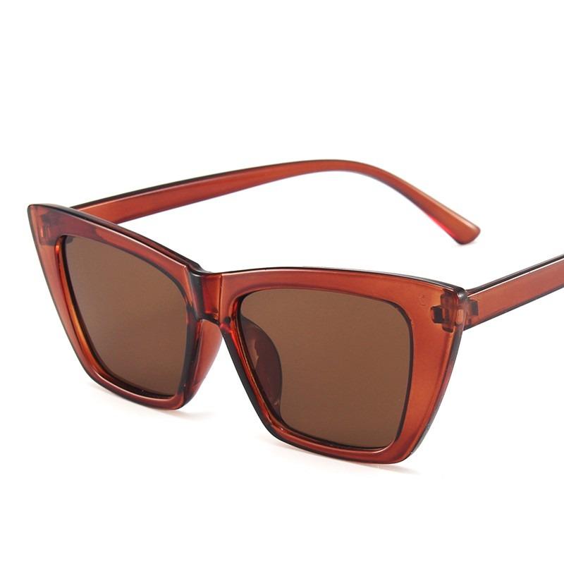 Модные солнцезащитные очки «кошачий глаз» женские ретро квадратные стеклянные солнцезащитные очки женские очки леди очки