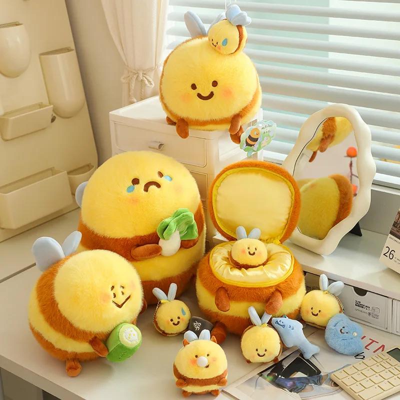 Милые плюшевые игрушки Sha Bee, подвеска, мягкая игрушка Cai Bee, супер мягкая банка с медом, плюшевая кукла, кровать, подушка для сна, подарки на день рождения для детей