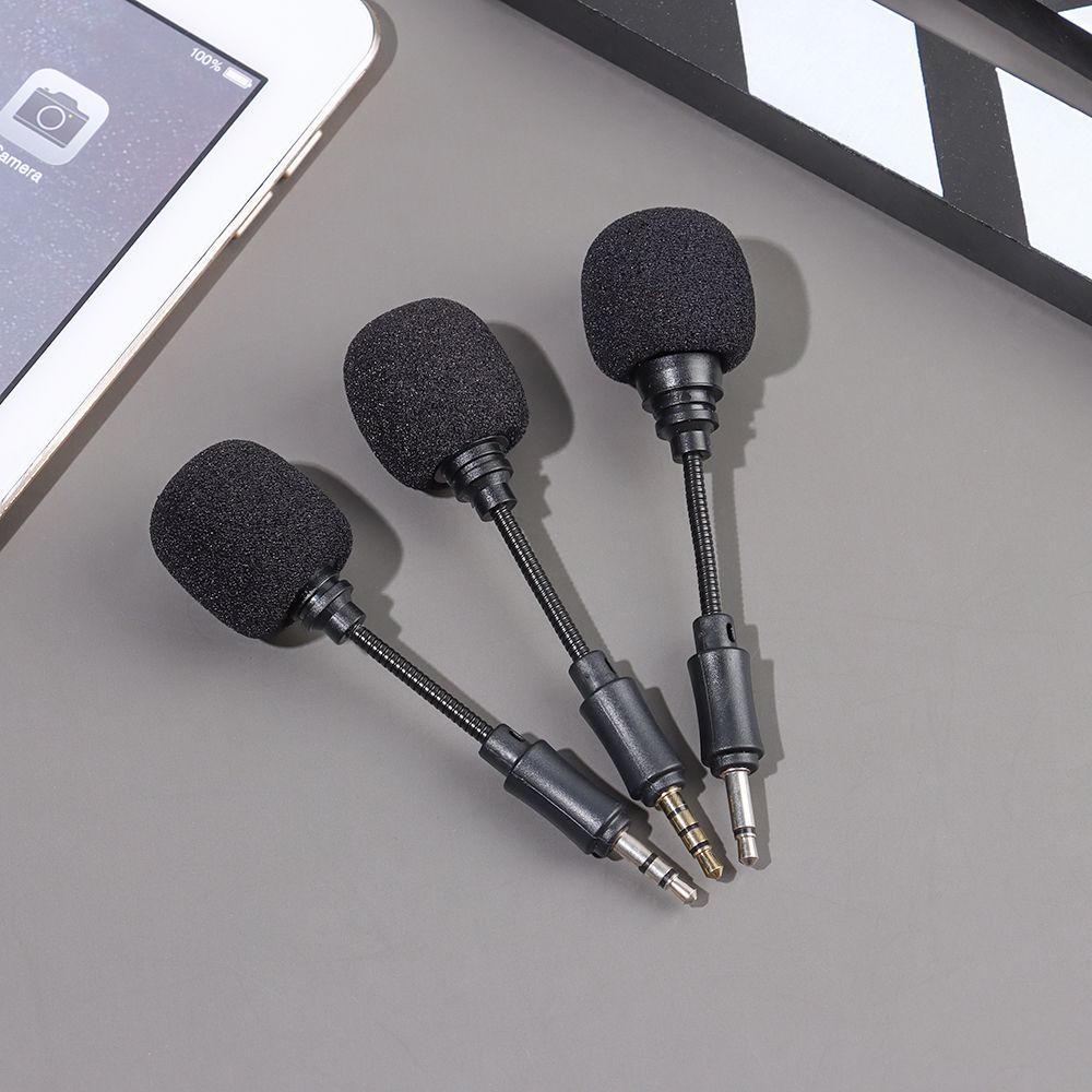 Mobile Phone Studio Megaphone Interview Microphone Recording Stereo Mic Mini Jack Microphone