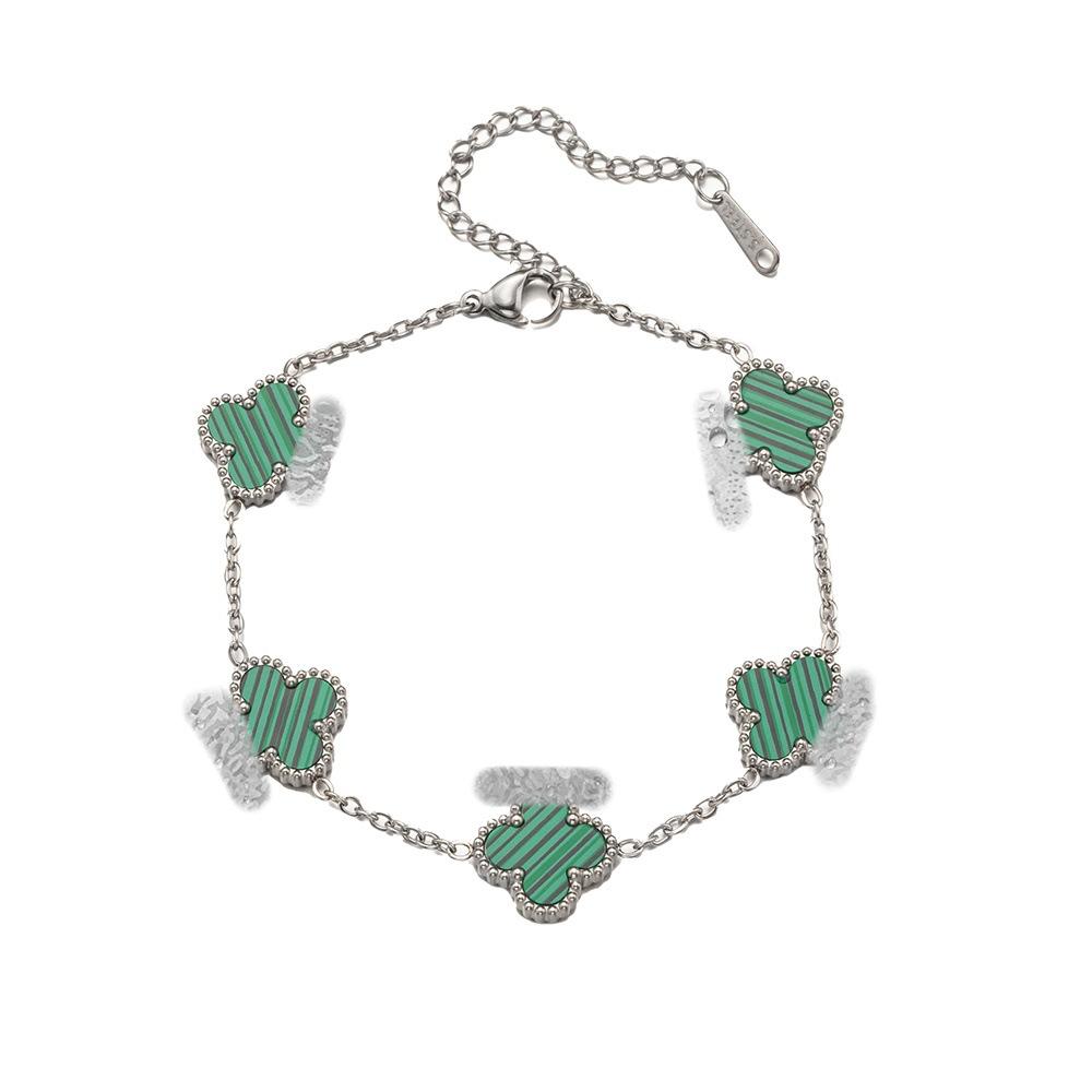 Браслет 'Четырехлистный клевер' Легкий Люкс и Высококачественный Женский Ювелирный Аксессуар и Браслет