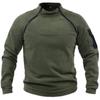 Army Green Stand-up Collar Men's Sweatshirt Autumn and Winter Warm Loose Solid Color Outdoor Warm Breathable Tactical Coat