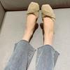 Fashion Women Single Shoes Elegant Square Toe Loafers Shallow Slip On Women Shoes Soft Sole Casual Ballet Flats Versatile Shoes