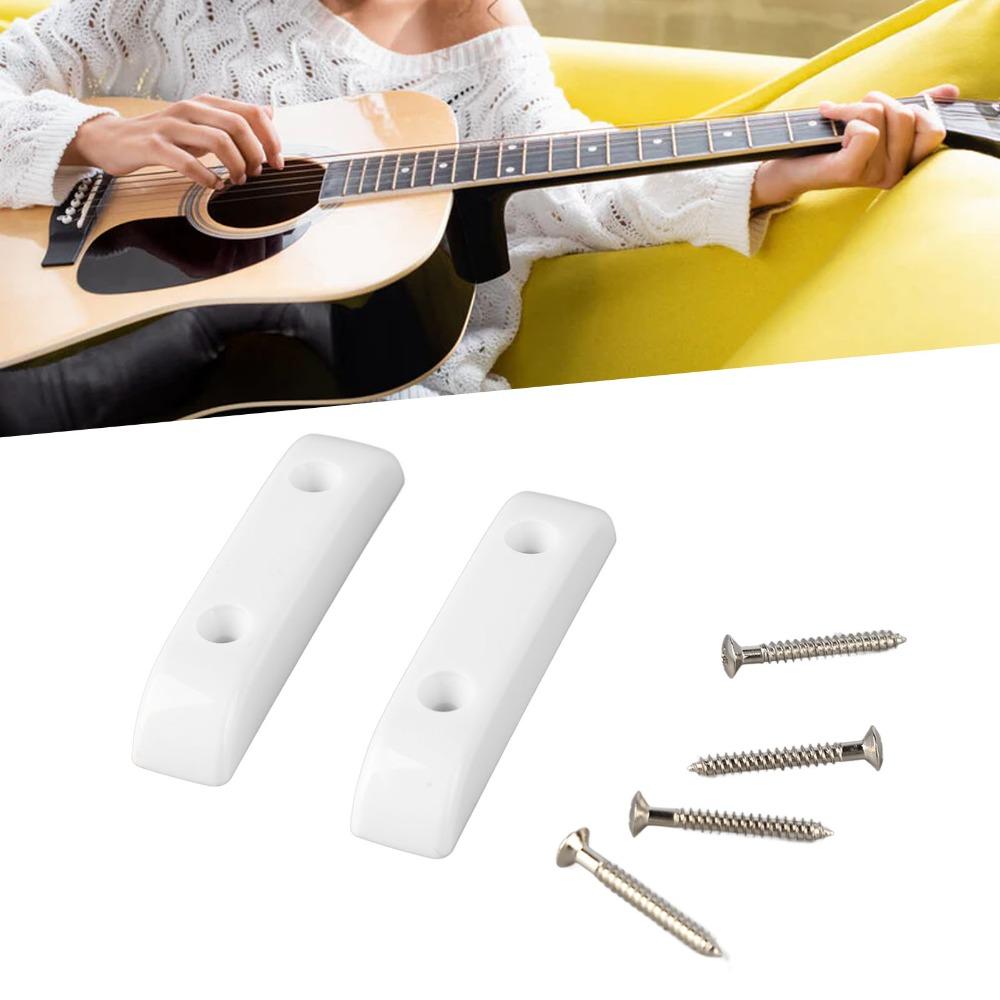 4PCS White Bass Thumb Rest Light Weight Bass Finger Rest Anti Slip Bass Guitar Thumb Rest Guitar