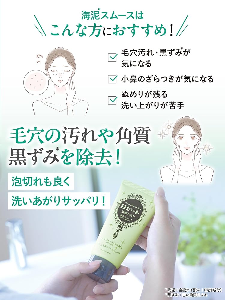 Rosette Очищающая пенка для лица с морским илом Smooth 180 г - Очищающая пенка для пор