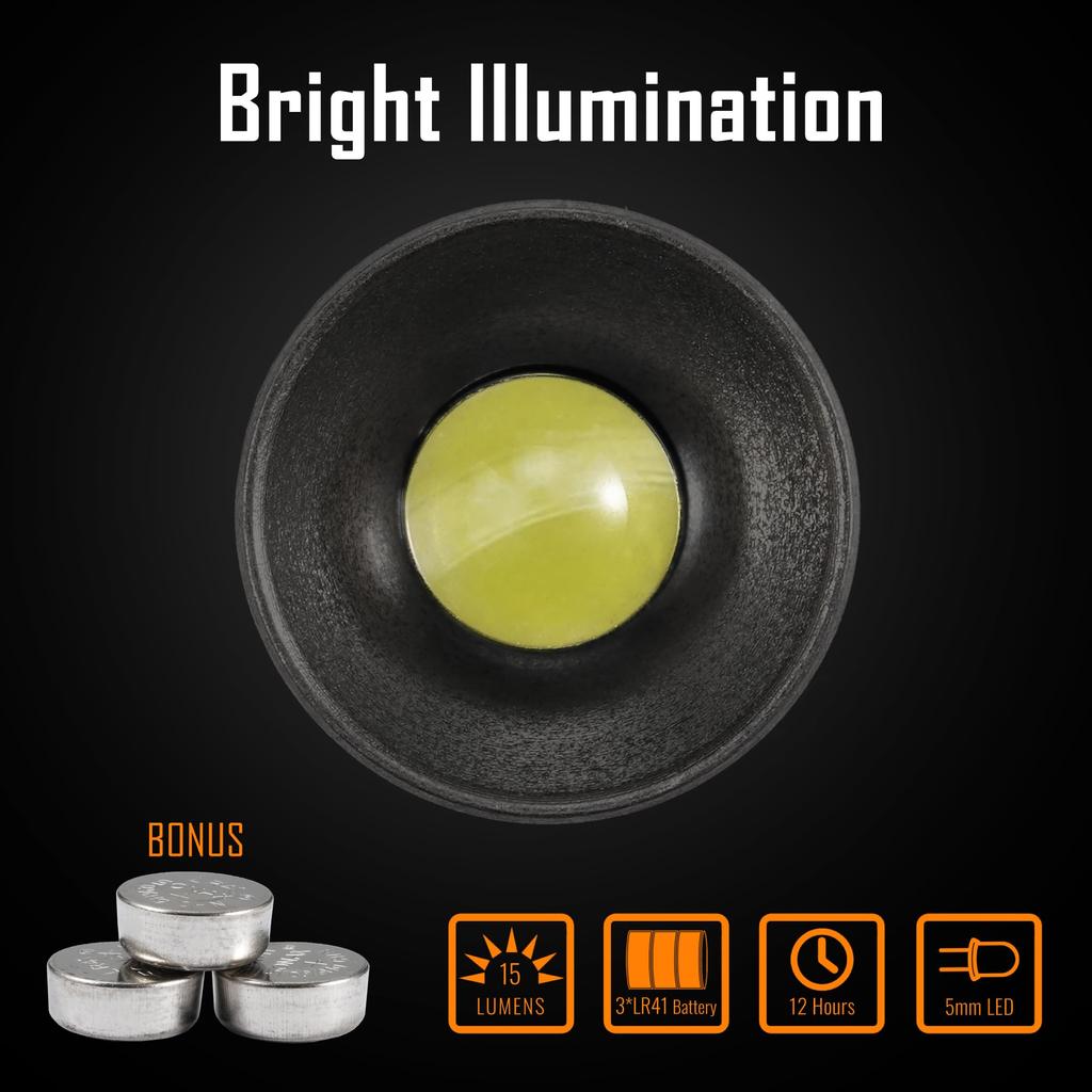 KeyUnity KF00BK Mini Light Keychain Small Flashlight Keychain Light Ultra Small LED Waterproof Titanium Alloy Ultra Light Compatible with 3 Button