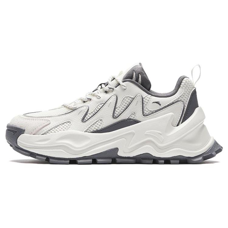 Anta Hot Fabric Cushioning Low top Casual Shoes Women's White Gray 922348886-2