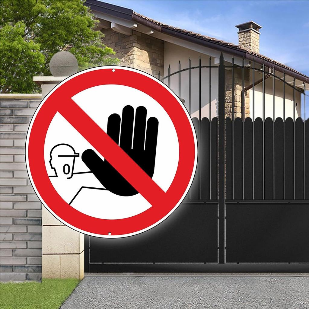 1 шт. 2d плоский деревянный предупреждающий знак - 20 см, несколько узоров на выбор, предупреждающий знак, простой в установке, водонепроницаемый, круглый