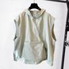 Women Summer Hooded Vest Diagonal Zipper Breathable Female Sun Clothing Ladies Solid Color Casual Loose Top with Pock