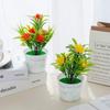 Искусственные цветы Бонсай Ваза для украшения дома Миниатюрные горшечные Фестиваль Свадьба Декоративные цветочные горшки Ванная Комната Подоконник Растения