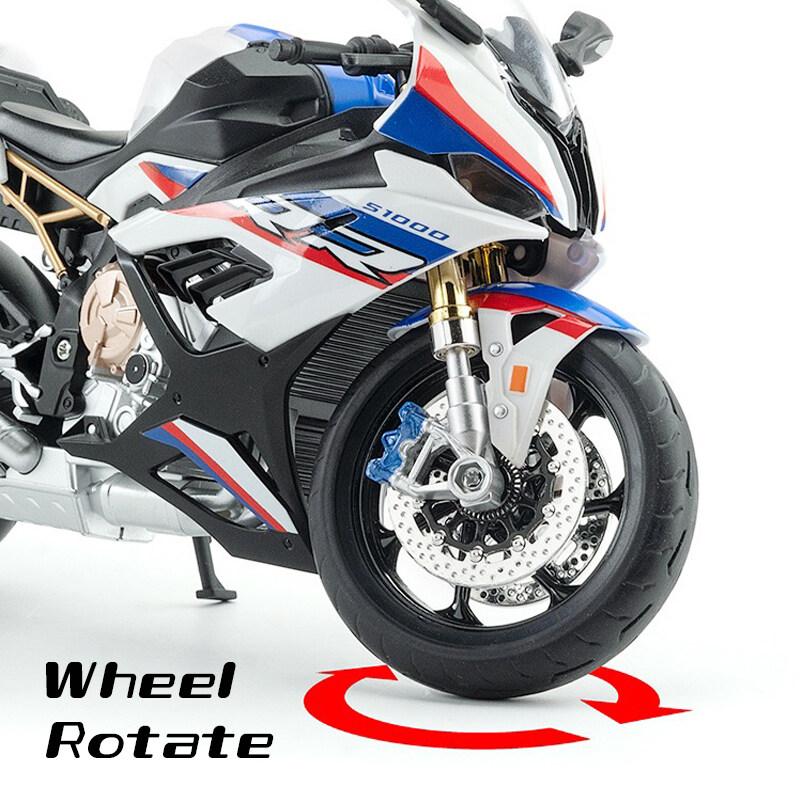 Масштаб 1/9 S1000RR, модель мотоцикла из сплава, литая под давлением машина, звуковой свет, коллекция для любителей автомобилей, детский подарок на день рождения, металлические игрушки для мальчиков