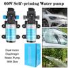 5L/min DC12V Water Spray Car Wash Self Priming Booster Pump Micro High Pressure Diaphragm Agricultural Electric Water Pump 60W