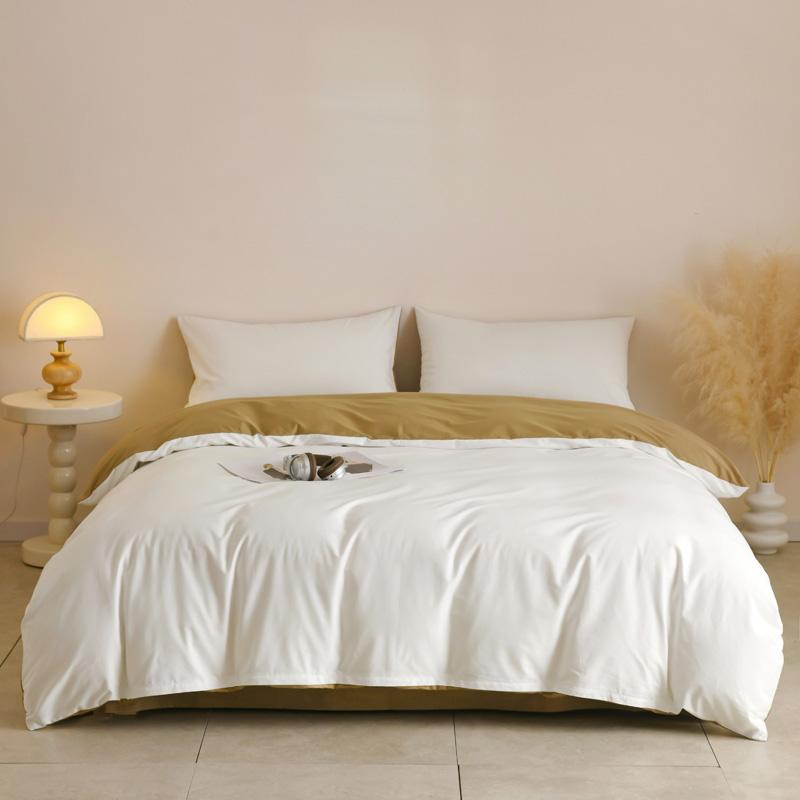 100% Egyptian Cotton 3 Piece Duvet Cover Set with 2 Pillowcases Single Double Queen King Size
