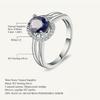Gb Natural Blue Sapphire Gemstone Ring Silver 925 Jewelry Wedding Band Rings For Women Fashion Fine Jewelry