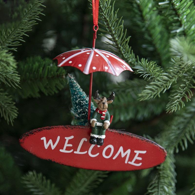 Подвеска Nordic Iron Christmas в виде воздушного шара и парашюта, креативные рождественские украшения, подвеска в виде рождественской елки