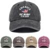 Trendy versatile retro washed old American independence anniversary print soft top men's and women's baseball caps