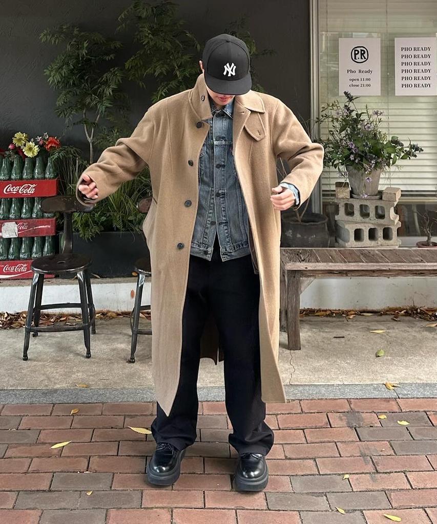 Intempomood Cashmere Blend Handmade Mac Coat_Dark Navy
