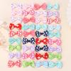 40pcs Random Color Nylon Kids Bows Hair Clips for Baby Girls Handmade Bowknot Hairpin Barrettes Photograph Hair Accessories