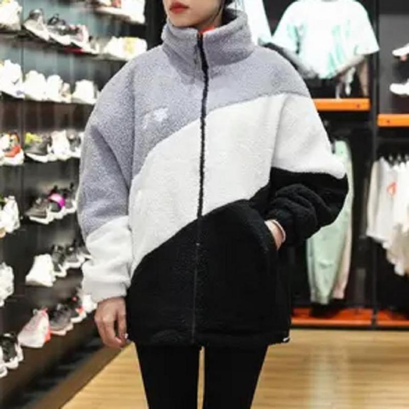 Li-Ning Флисовая теплая спортивная хлопковая куртка с воротником-стойкой и вышивкой, унисекс, верхняя одежда, цвет серый AFMR494-1